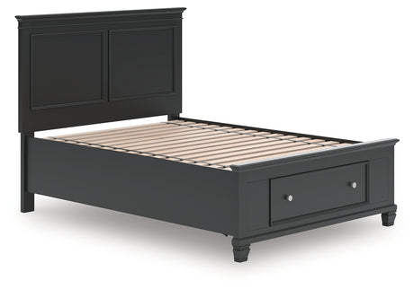 Lanolee Black Full Panel Storage Bed - Ornate Home
