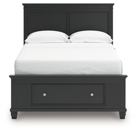 Lanolee Black Full Panel Storage Bed - Ornate Home