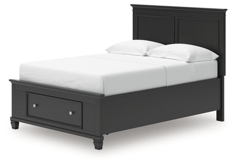 Lanolee Black Full Panel Storage Bed - Ornate Home