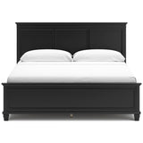 Lanolee Black King Panel 5-Piece Bedroom Set - Ornate Home