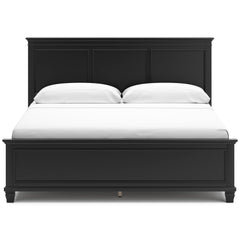 Lanolee Black King Panel 5-Piece Bedroom Set - Ornate Home