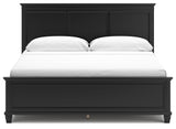 Lanolee Black King Panel Bed, Dresser, Mirror and Nightstand (Online Special Price) - Ornate Home