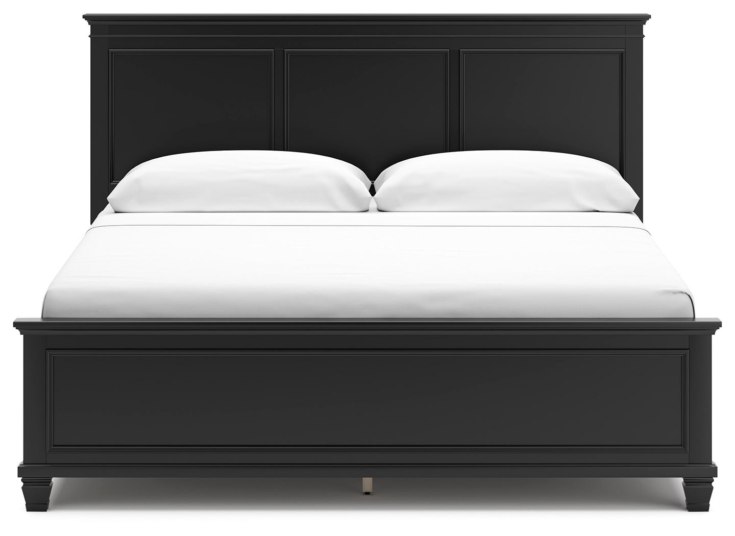 Lanolee Black King Panel Bed, Dresser, Mirror and Nightstand (Online Special Price) - Ornate Home