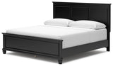 Lanolee Black King Panel Bed, Dresser, Mirror and Nightstand (Online Special Price) - Ornate Home