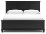 Lanolee Black King Panel Bedroom Set with Dresser, Mirror, Chest and 2 Nightstands (Online Special Price) - Ornate Home