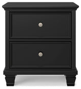 Lanolee Black King Panel Bedroom Set with Dresser, Mirror, Chest and 2 Nightstands (Online Special Price) - Ornate Home