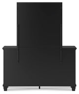 Lanolee Black King Panel Bedroom Set with Dresser, Mirror and 2 Nightstands (Online Special Price) - Ornate Home