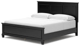 Lanolee Black King Panel Bedroom Set with Dresser, Mirror and 2 Nightstands (Online Special Price) - Ornate Home