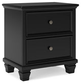 Lanolee Black King Panel Bedroom Set with Dresser, Mirror and 2 Nightstands (Online Special Price) - Ornate Home