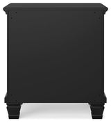 Lanolee Black King Panel Bedroom Set with Dresser, Mirror and 2 Nightstands (Online Special Price) - Ornate Home