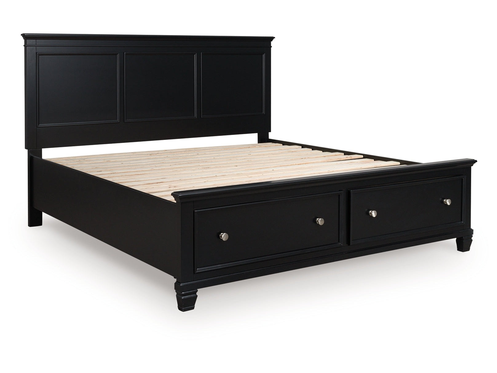 Lanolee Black King Panel Storage Bed (Online Special Price) - Ornate Home