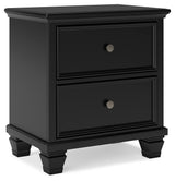 Lanolee Black Nightstand - Ornate Home