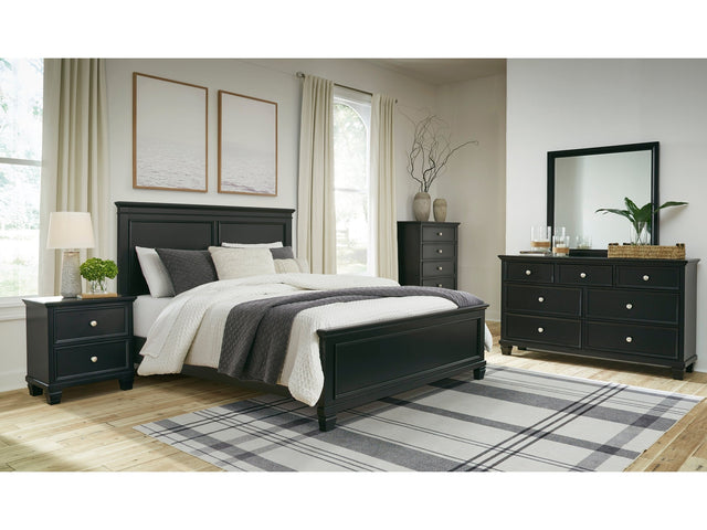 Lanolee Black Queen Panel 5-Piece Bedroom Set (Online Special Price) - Ornate Home