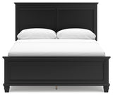 Lanolee Black Queen Panel Bed, Dresser, Mirror and Nightstand (Online Special Price) - Ornate Home