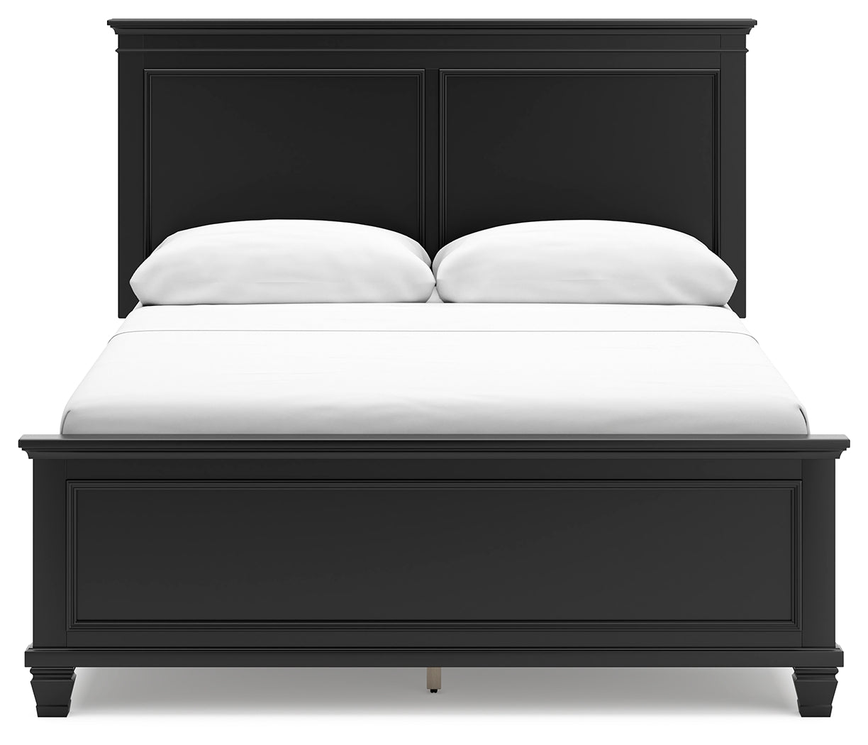 Lanolee Black Queen Panel Bed, Dresser, Mirror and Nightstand (Online Special Price) - Ornate Home