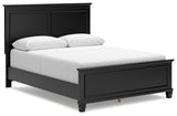 Lanolee Black Queen Panel Bed, Dresser, Mirror and Nightstand (Online Special Price) - Ornate Home