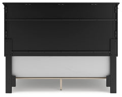 Lanolee Black Queen Panel Bed, Dresser, Mirror and Nightstand - Ornate Home