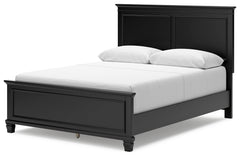 Lanolee Black Queen Panel Bed, Dresser, Mirror and Nightstand - Ornate Home