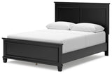 Lanolee Black Queen Panel Bed with Mirrored Dresser and Nightstand (Online Special Price) - Ornate Home