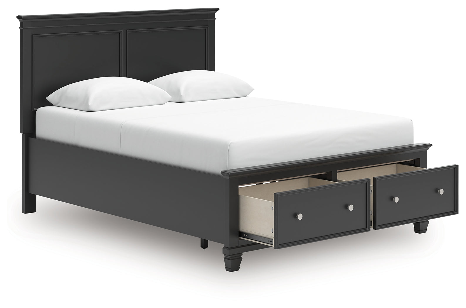 Lanolee Black Queen Panel Storage Bed (Online Special Price) - Ornate Home