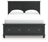 Lanolee Black Queen Panel Storage Bed (Online Special Price) - Ornate Home