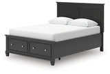 Lanolee Black Queen Panel Storage Bed (Online Special Price) - Ornate Home