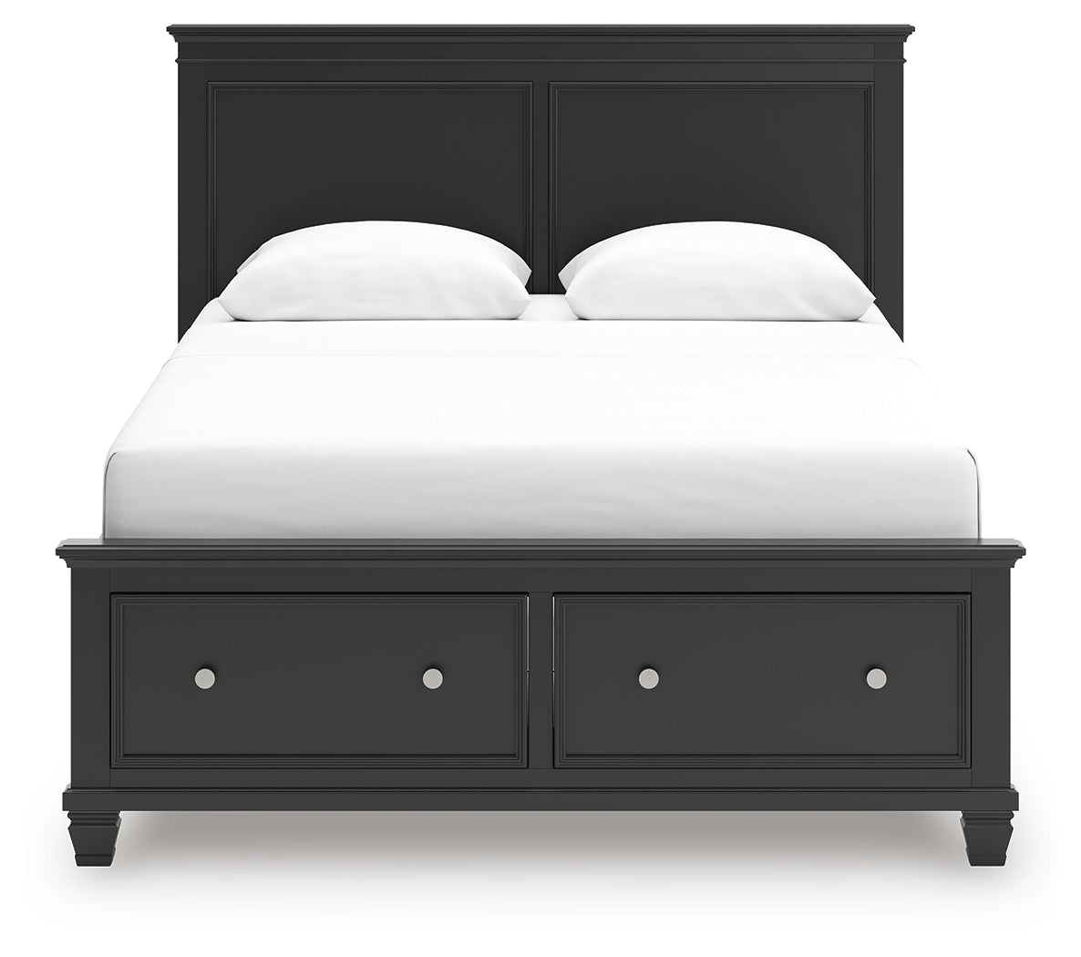Lanolee Black Queen Panel Storage Bed - Ornate Home