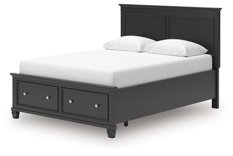Lanolee Black Queen Panel Storage Bed - Ornate Home