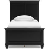 Lanolee Black Twin Panel 5-Piece Bedroom Set - Ornate Home