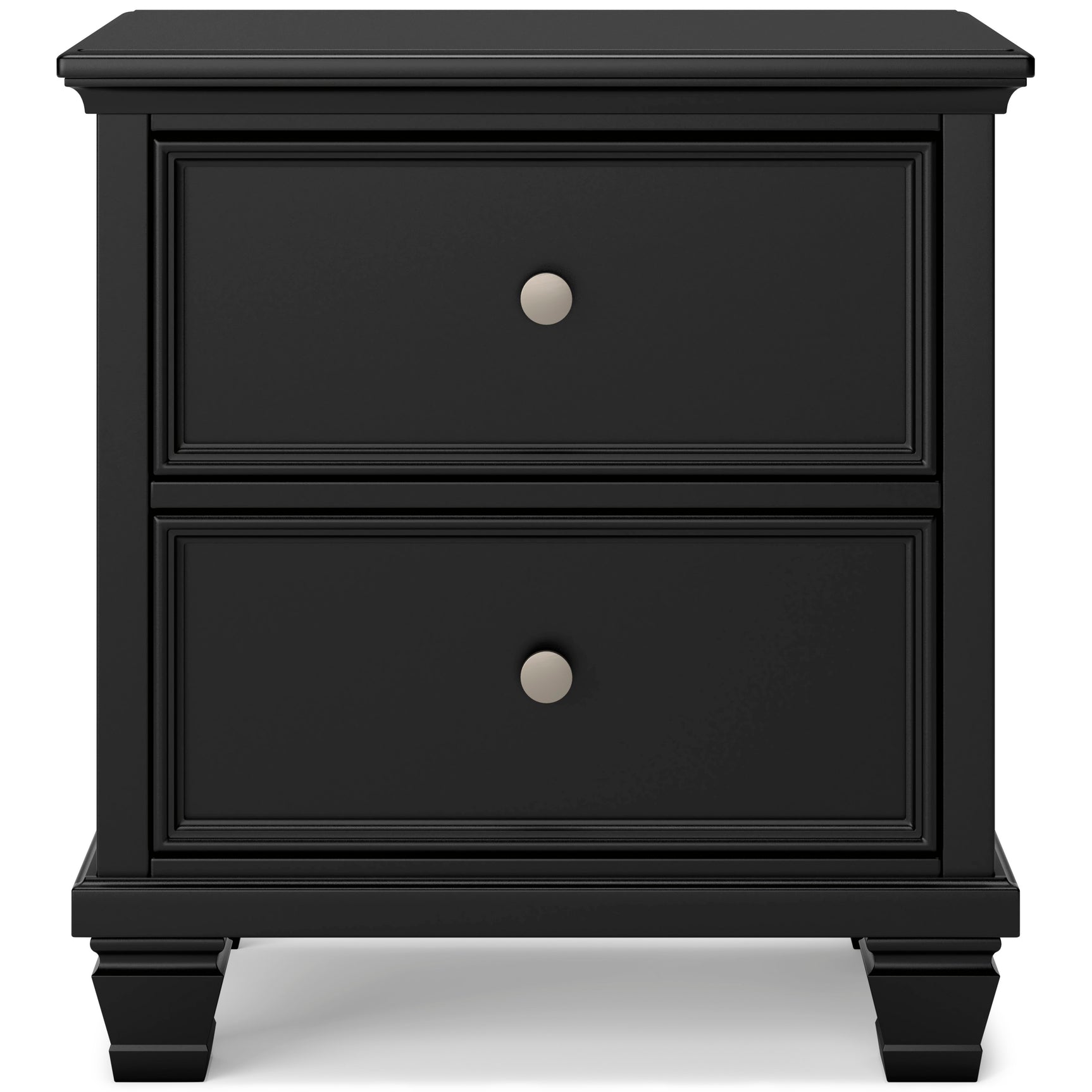 Lanolee Black Twin Panel 6-Piece Bedroom Set w/ 2 Nightstands - Ornate Home