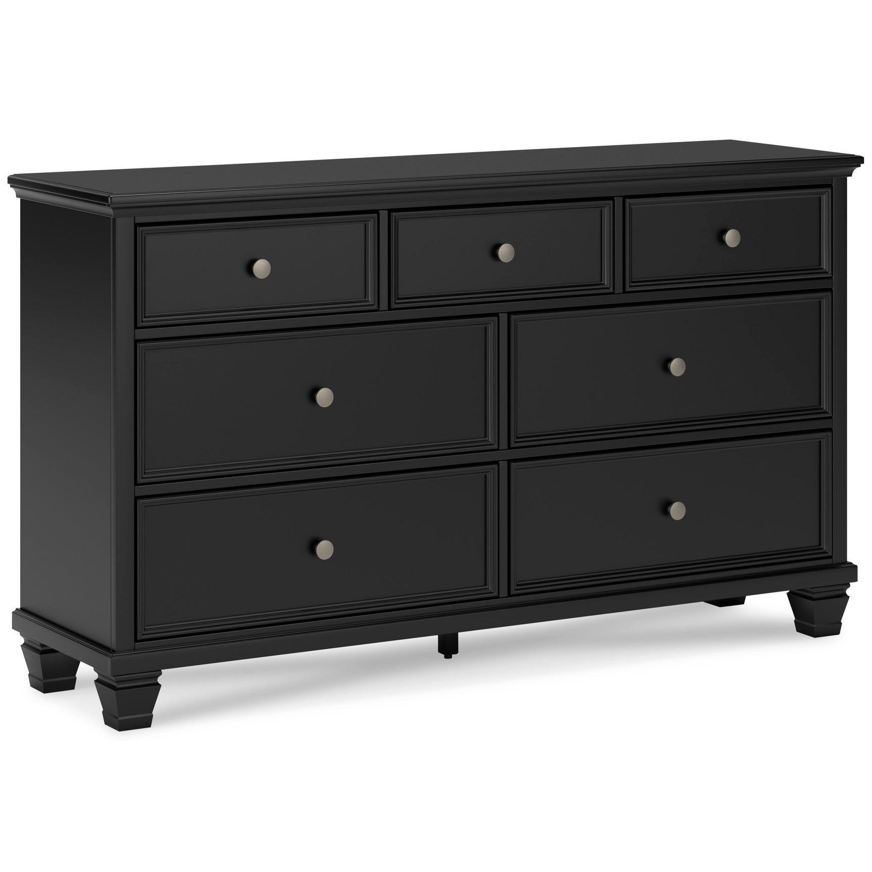 Lanolee Black Twin Panel 6-Piece Bedroom Set w/ 2 Nightstands - Ornate Home
