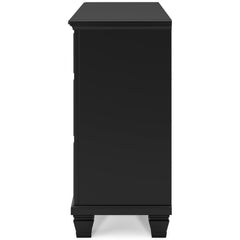 Lanolee Black Twin Panel 5-Piece Bedroom Set - Ornate Home