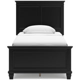Lanolee Black Twin Panel 5-Piece Bedroom Set w/ 2 Nightstands (Online Special Price) - Ornate Home