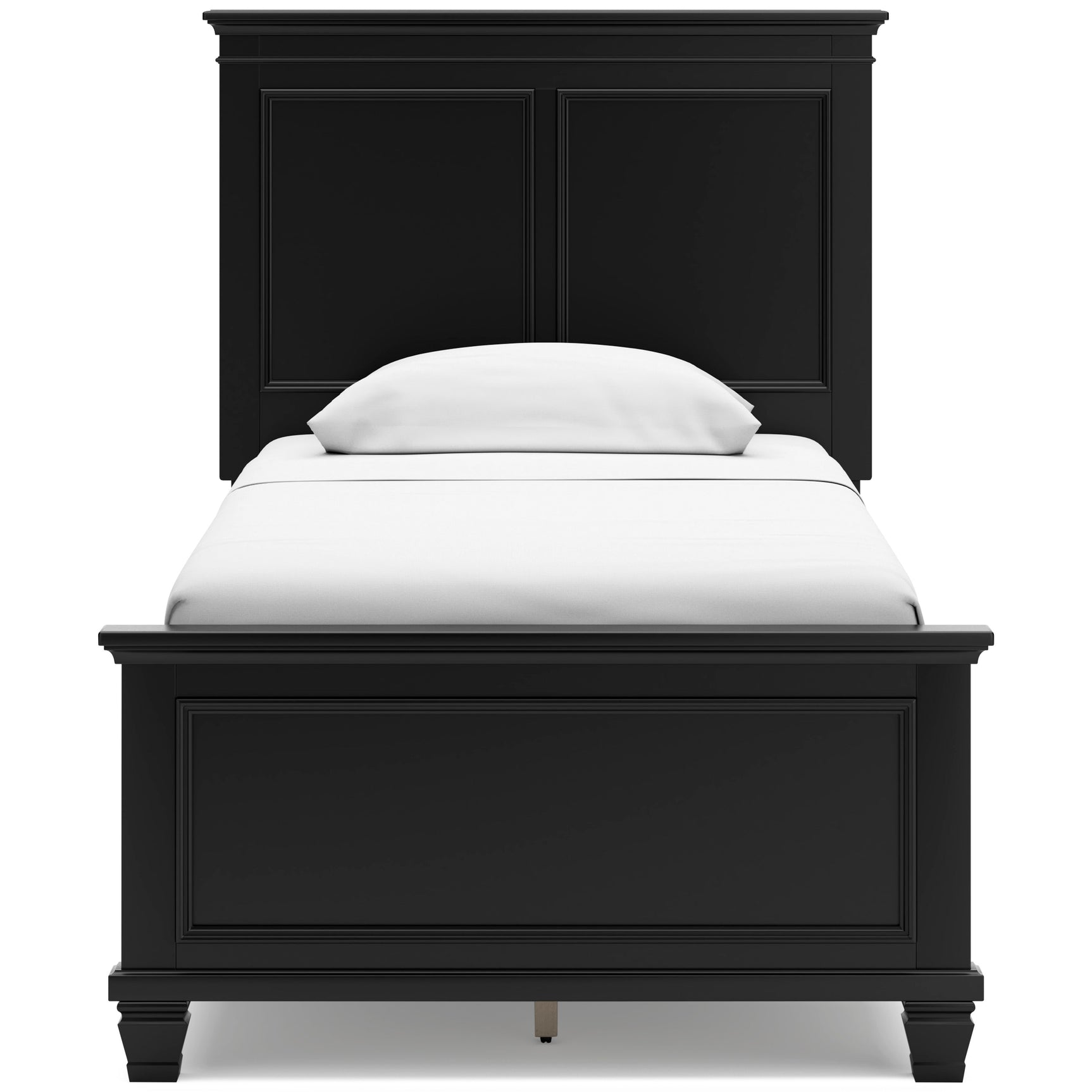 Lanolee Black Twin Panel 5-Piece Bedroom Set w/ 2 Nightstands (Online Special Price) - Ornate Home