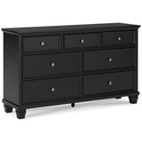 Lanolee Black Twin Panel 6-Piece Bedroom Set w/ 2 Nightstands (Online Special Price) - Ornate Home