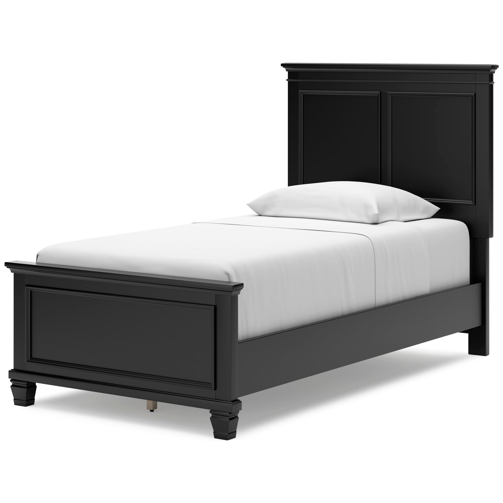 Lanolee Black Twin Panel 5-Piece Bedroom Set - Ornate Home