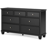 Lanolee Black Twin Panel 5-Piece Bedroom Set - Ornate Home