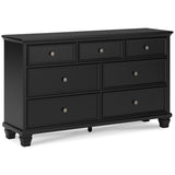Lanolee Black Twin Panel 5-Piece Bedroom Set - Ornate Home