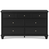 Lanolee Black Twin Panel 5-Piece Bedroom Set - Ornate Home