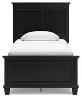 Lanolee Black Twin Panel Bedroom Set with Chest - Ornate Home