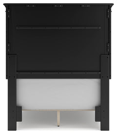 Lanolee Black Twin Panel Bedroom Set with Chest - Ornate Home