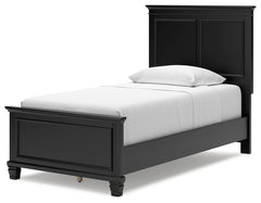 Lanolee Black Twin Panel Bedroom Set with Chest - Ornate Home