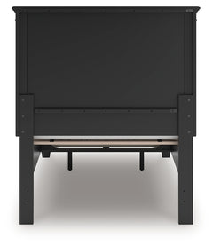 Lanolee Black Twin Panel Storage Bed - Ornate Home