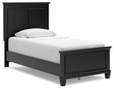 Lanolee Black Twin Panel Youth Bed - Ornate Home