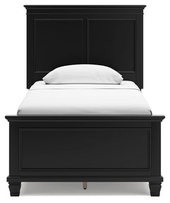 Lanolee Black Twin Panel Youth Bed - Ornate Home