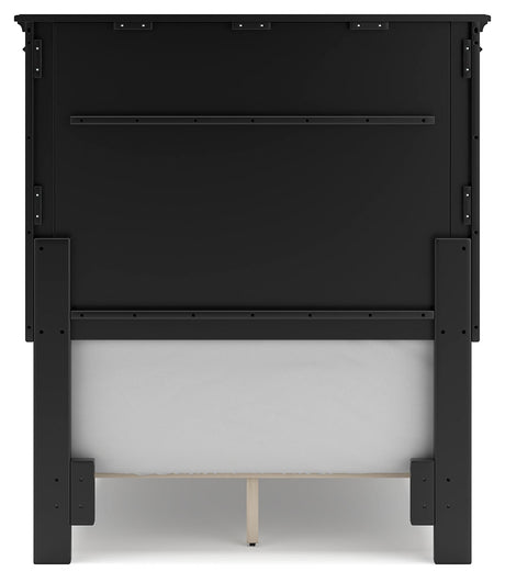 Lanolee Black Twin Panel Youth Bed - Ornate Home