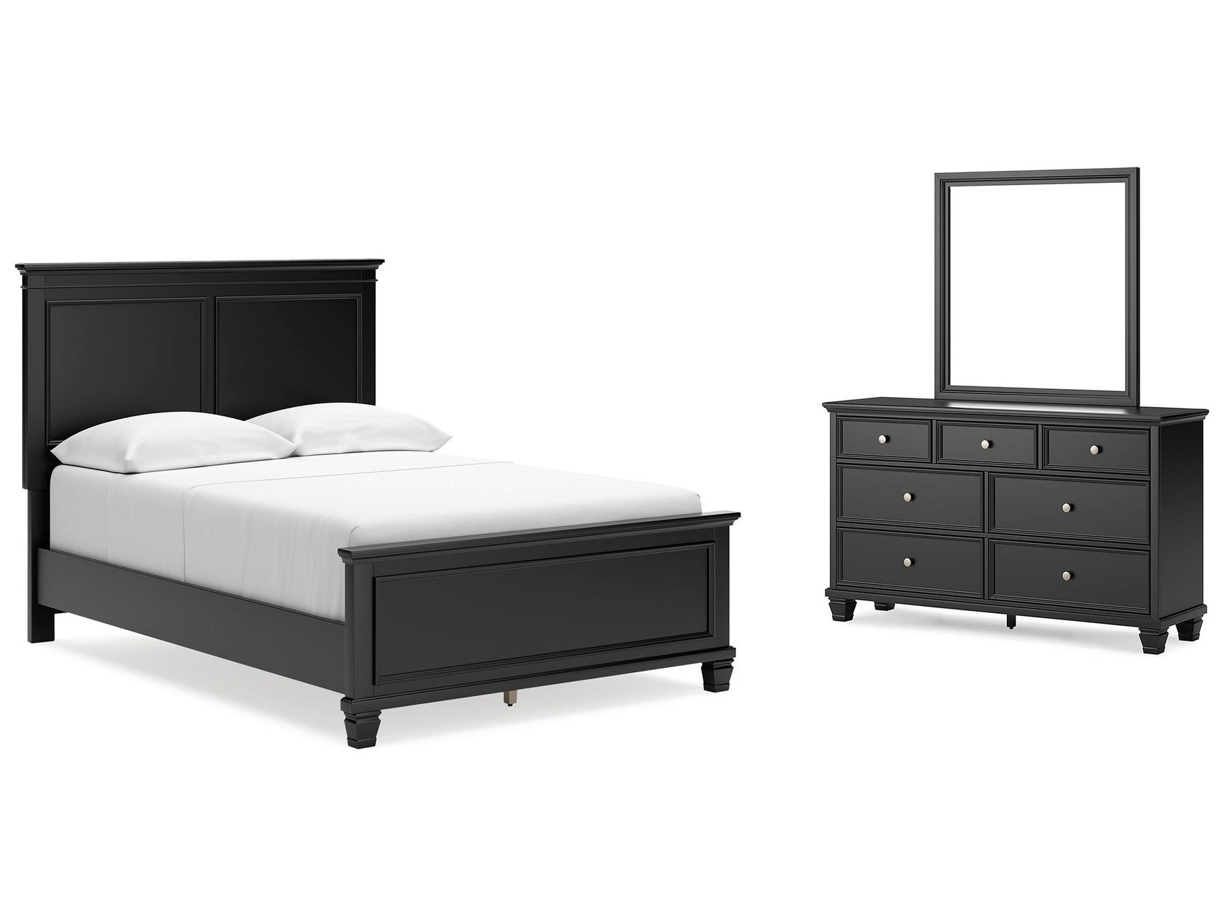 Lanolee Full Panel Bedroom Set with Dresser and Mirror - Ornate Home