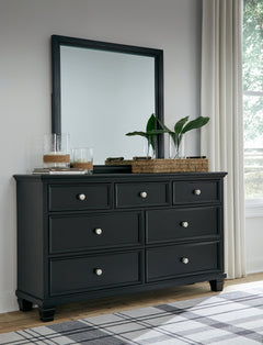 Lanolee King Panel Bedroom Set with Dresser and Mirror - Ornate Home