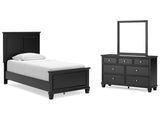 Lanolee Twin Panel Bedroom Set with Dresser and Mirror (Online Special Price) - Ornate Home