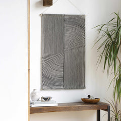 Lanse Black and White Geometric Wall Hanging - Ornate Home